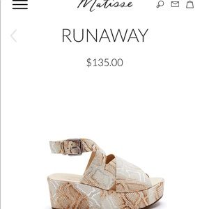 Matisse runway wedges!